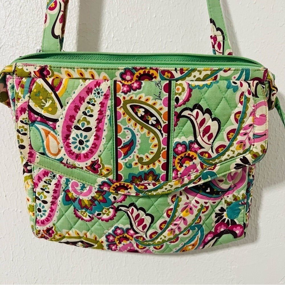Vera Bradley Tablet Hipster Bag - “Tutti Frutti” Retired Pattern Green/Pink